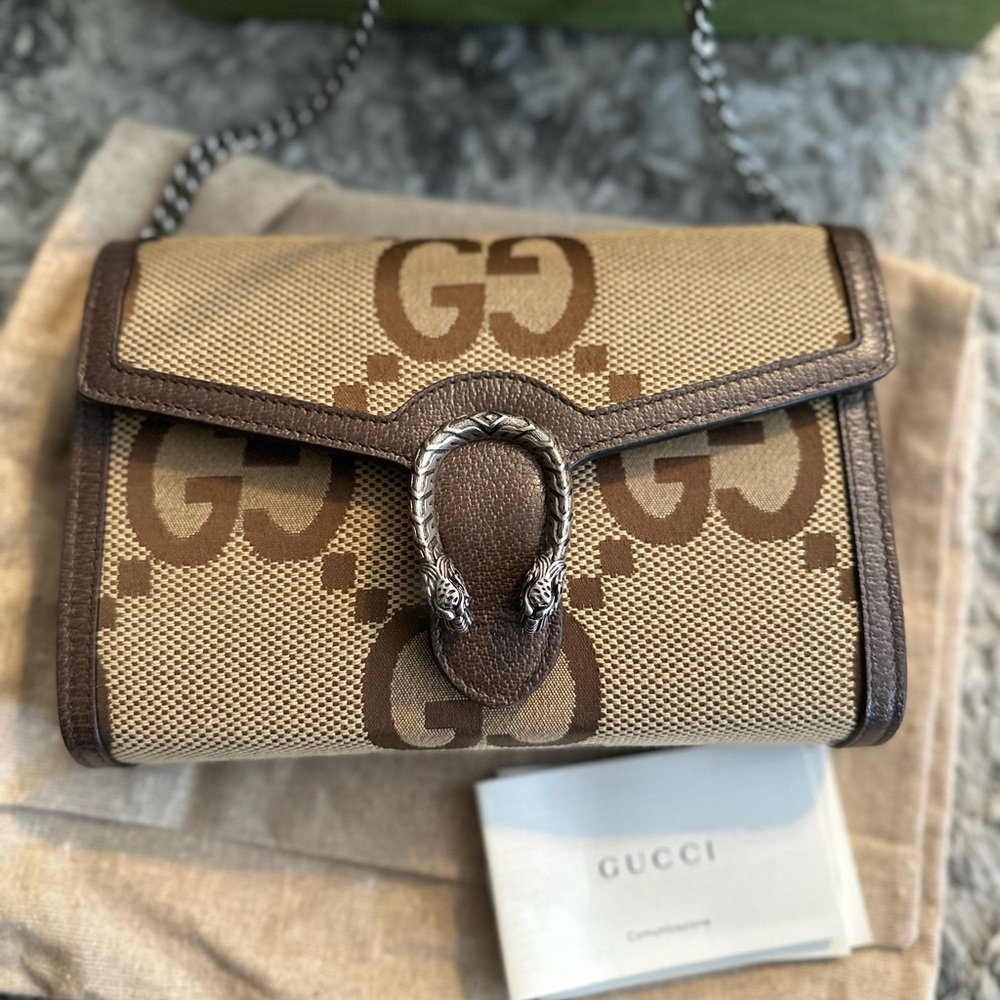 Gucci Dionysus Jumbo GG Chain Wallet